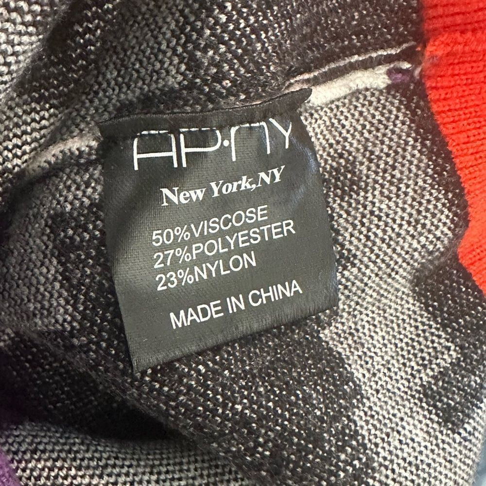 Apny Houndstooth Pattern Pullover With Colorband … - image 8